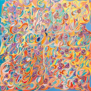 Believe,Love and Hope - İnanç,Umut ve Sevgi, 100x100 Cm.Tuval Üz.Y.Boya