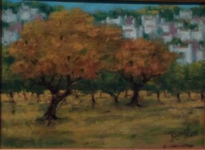 Peysaj,19x14 Cm.Ahşap Üz.Y.Boya