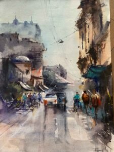 Kağıt Üzerine Sulu Boya - 52x37cm