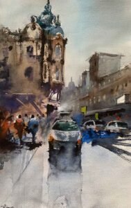 Kağıt Üzerine Sulu Boya - 50x30cm