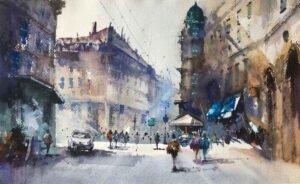 Kağıt Üzerine Sulu Boya - 30x50cm