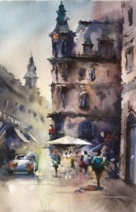 Kağıt Üzerine Sulu Boya - 48x28cm