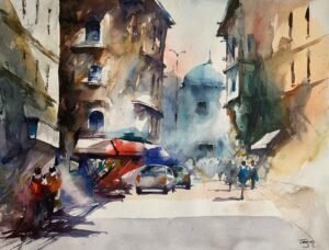 Kağıt Üzerine Sulu Boya - 50x65cm