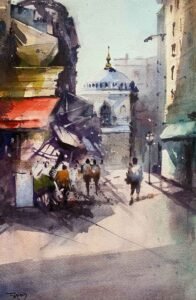 Kağıt Üzerine Sulu Boya - 50x30cm