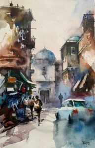 Kağıt Üzerine Sulu Boya - 50x30cm